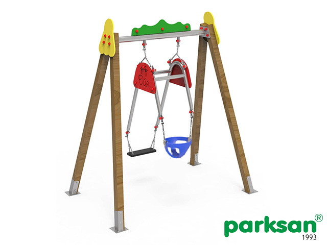 51415 - Wooden Parent Baby Swing