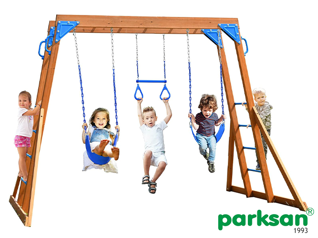 51424 - Triple Wooden Swing Set