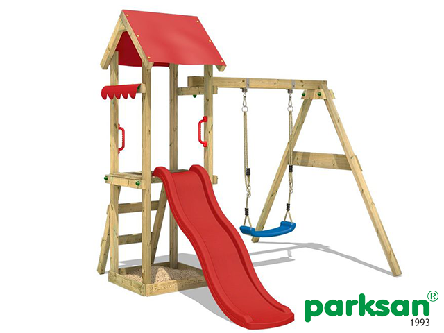 51440 - Wooden Roof Swing Set with Slides