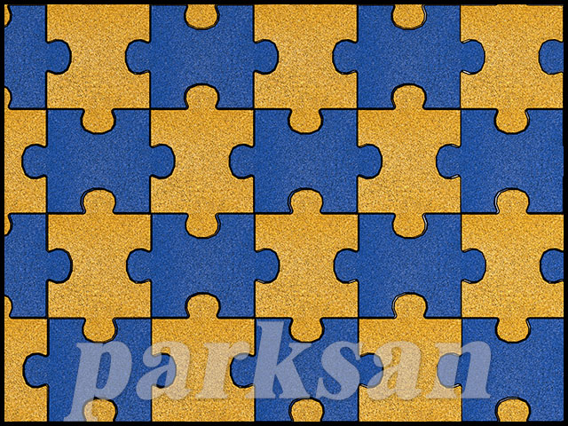 61006 - 02 Rubber Puzzle Model (Yellow-Blue)