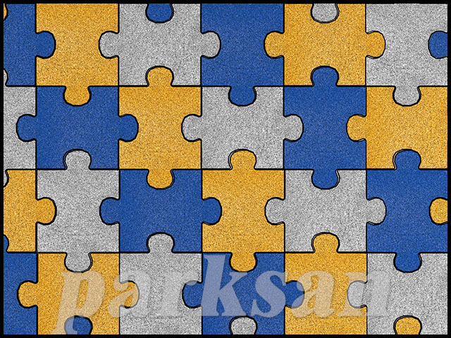 61006 - 03 Rubber Puzzle Model (Yellow-Grey-Blue)