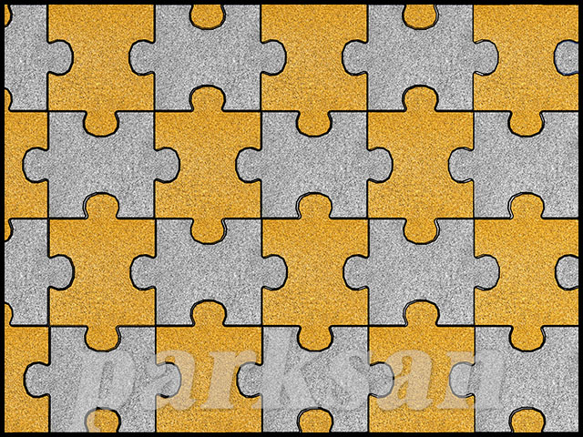 61006 - 01 Rubber Puzzle Model (Yellow-Grey)