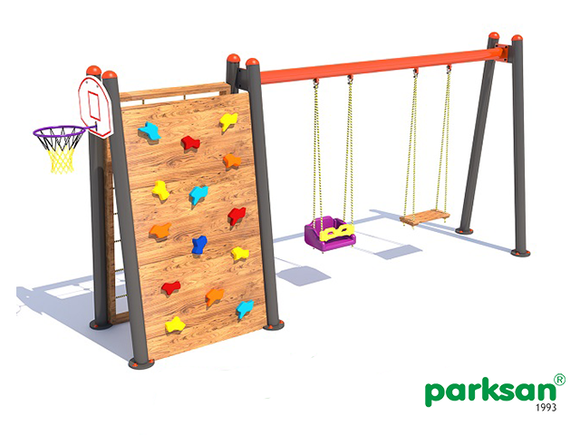 50982 - Wooden Climbing Swing (Basket)